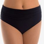 Magicsuit Jersey Shirred Tummy Control Bikini Bottoms Swimsuit Black size 16 NWT Photo 0