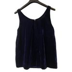 J.Crew New Blue Velvet lined Tank Top Cami Sleeveless round neck Drapey Sz 2 Photo 9