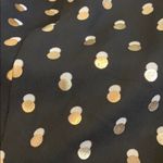 Who What Wear Polka Dot Ruffle Skirt Black & Metallic Gold Women’s Size 8 Photo 3