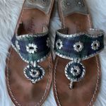 Jack Rogers  Vintage Rogers Leather Sandals with Floral Design size 11 Photo 0