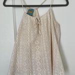 C&C Cream All Over Lace Cotton Swing Tank Top Tan Photo 0