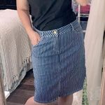Cato blue & white striped denim skirt size 8 Photo 1
