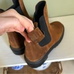 Staud Dutch Chelsea Boots Brown Suede with White Stitching Size 9 Photo 11