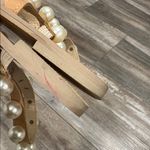 Anthropologie Giant pearl million dollar wrap around sandals wedding size 39 Photo 11