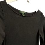 Ralph Lauren Lauren  Womens Check Knit Mini Sweater Dress Black Ivory XS Preppy Photo 5