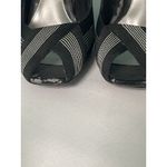 Nine West 2 Tone Black Gray Open Toe Pump Size 8.5 S-622 Photo 1