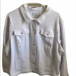 White Jacket with Rhinestone Detail Size 2X Photo 1