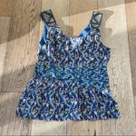 Anthropologie  Silk Peplum Beaded Top 8 M $78 Boho Photo 3