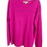 Nicki Minaj Hot Pink Cutout Acrylic Knit Light Long Sleeve Sweater Top XXL Photo 0