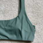 Aerie  Wide Strap Scoop Bikini Top Olive Green Women’s Size Large Swim Padded Photo 3