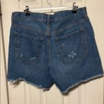 Aeropostale Blue Jean Mom Shorts Frayed Hem Size 14 Photo 1