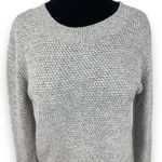 Club Monaco Gray Wool & Alpaca Blend Quilted Sleeve Cuff Knit Sweater Photo 1