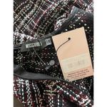 Missguided Black Red White Plaid Tweed Fringe Long Sleeve Shift Dress Size 10 Photo 5