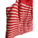 2X Christopher & Banks Women's Reversible Vest Coral White Stripe Full Photo 2