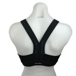 Handful Women's Black Ruched Front Y Back Active Wear Gym Sports Bra Top Size XS Photo 1