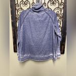 Green Tea mock neck drawstring blue washed out sweatshirt Photo 1