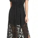 Bardot  Black Off The Shoulders Lace Overlay Gracie Midi Dress Size 4 XS Photo 8