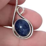 Sterling Silver SYLVIA YOUELL Modernist  Oval Sodalite Designer Necklace Pendant Photo 4