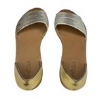 Loeffler Randall new ❁ Sawyer Snake Flat Sandals ❁ Ivory Metallic Gold Leather ❁ Photo 5