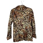 Cache Vintage Animal Print Sequin Blazer Jacket Size 8 Photo 3