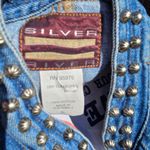 Silver River Studded Denim Jean Vest Crop XL Blue Photo 7