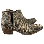 Roper Boots Womens 5.5 Cream Brown Snakeskin Print Ankle‎ Bootie Western Cowgirl Photo 1