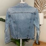Reformation  Denim‎ Jacket 100% Cotton Distressed Size XSmall Photo 1