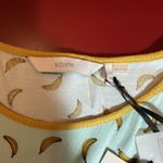 Nümph Carleigh Blouse Women’s Small Mint Banana Print Top NWT Whimsy Cute Tee Green Photo 4