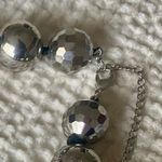 Ann Taylor NWT Metallic Pewter Stainless Steel Faceted Beads Necklace NEW Photo 3