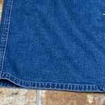 Eddie Bauer Retro Short Minim Blue Jean Denim Botton Down Front A-Line Skirt 6 Photo 4