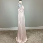 Adrianna Papell Pink Crepe Chiffon Evening Gown Size 8 Sleeveless Formal Dress Photo 4