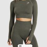 Gymshark NWOT Vital seamless crop 2.0 top in baked maroon marble ( discontinued) Photo 3