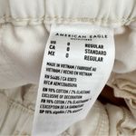 American Eagle Pants Womens Ivory Corduroy Barrel Leg Paperbag Waist Size 0 Photo 7