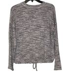 Aerie Knitted Crop Sweater Top Slouchy Flared Sleeves Drawstring Hem XS Women Photo 7