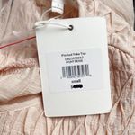 Downeast NWT Pleated Yoke Long Sleeve Blouse Light Beige Blush Size Small NEW Photo 9