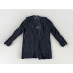 Bob Mackie Rare   Black Crochet Sleeve Longline Cardigan Orginal Line Jacket M Photo 2