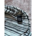 Verve Ami Blouse Tunic Top Gray White Long Sleeve Button Up V-Neck Size Large Photo 3