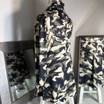 Source Unknown Elegant Black, cream, & green camouflage Long Sleeve Dress Photo 5