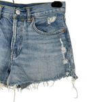 All Saints Destroyed Distressed Light Wash Denim Shorts Frayed Waist 25 Photo 3