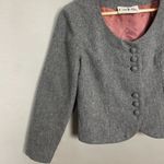 Vintage 1960s Cropped Blazer Jacket 3/4 Length Sleeves Women Carlette Twee Gray Photo 8