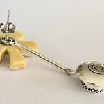 Handmade Kawaii ribbon & tea cup dangle earrings 💚 2WAY & original :) Photo 2