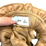 Abercrombie & Fitch  Shorts Faux‎ Vegan Leather High Waist Camel Tan Size Large Photo 8