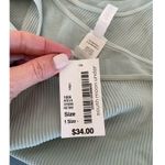 NIKIBIKI  womens ribbed one shoulder light green Bodysuit one size Photo 3