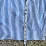 CHAPS 🦋  Blue White Pin Striped 3/4 Bell Sleeve Mini Dress Medium Photo 6