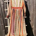 Mooerkerr Green/Orange Long Sleeve Maxi Dress Medium Green Photo 8