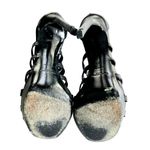 Saint Laurent Nina Cage Sandals Size 38.5 Calfskin Black w/Box Dustbag 316198 Photo 7