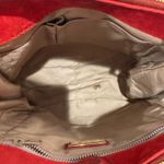 J.Crew Peyton smooth leather Satchel Crossbody Bag Red l Tassel Removable Strap Photo 5