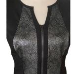 Cache  Animal Print Panel Sheath Dress ZipFront Sz6 Stretchy Office Professional Photo 4