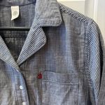 Levi's Levi’s Railroad Stripe Shift Dress Shirt Dress Blue Relax Fit L Photo 1