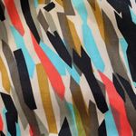 Vertigo Paris Dress Abstract Multicolored Art To Wear Sleeveless Ruched Sheath Photo 10